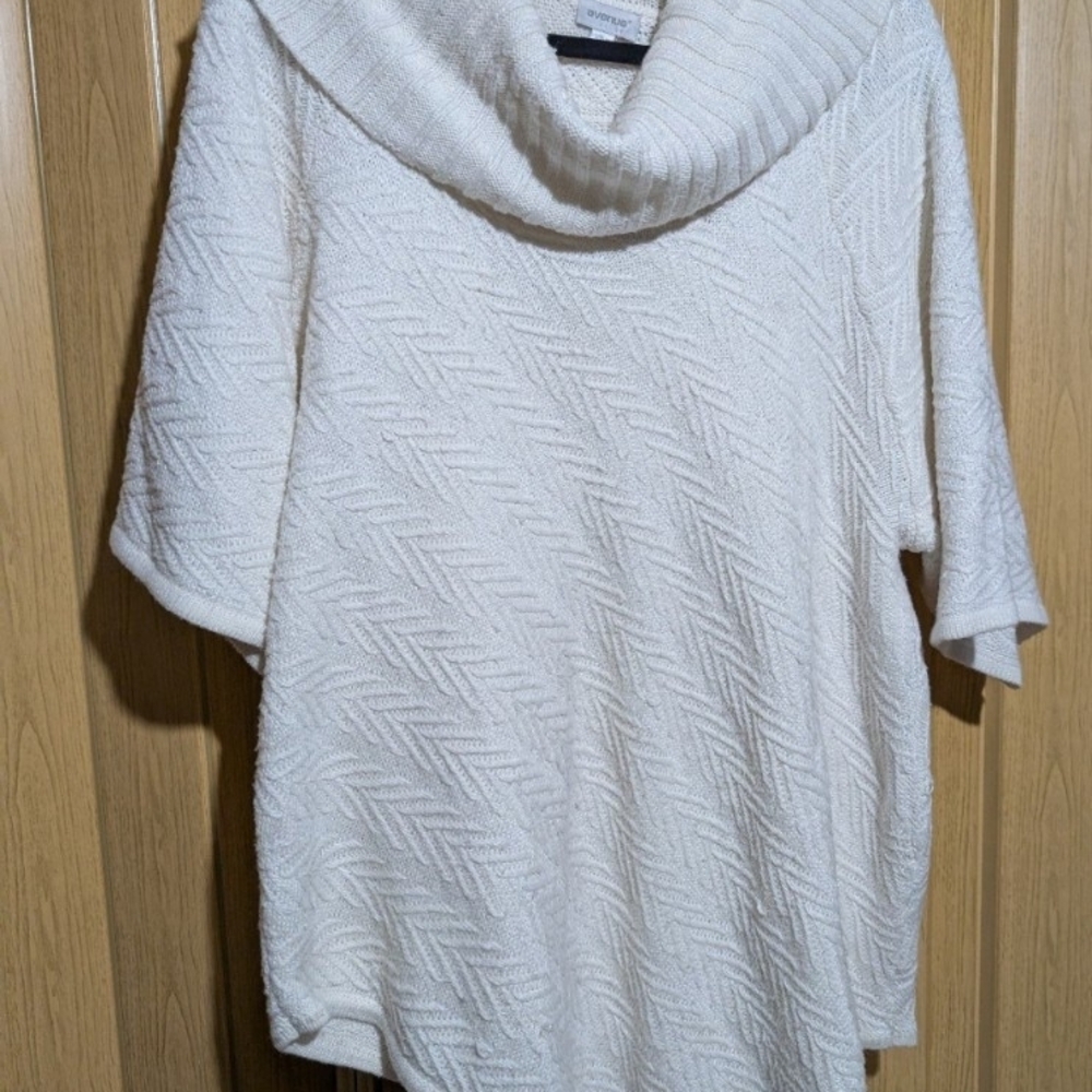 Avenue Cream Cowl Neck Sweater